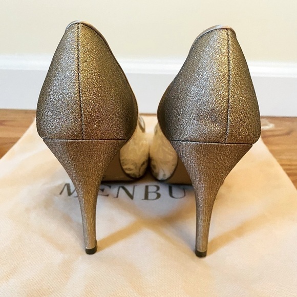Menbur platform lace peep toe heels. Size 38=8 US. 4 inch heels. Worn once. - Picture 4 of 15